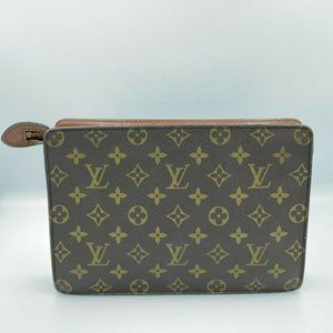 Brown Louis Vuitton Monogram Pochette Homme Clutch Bag